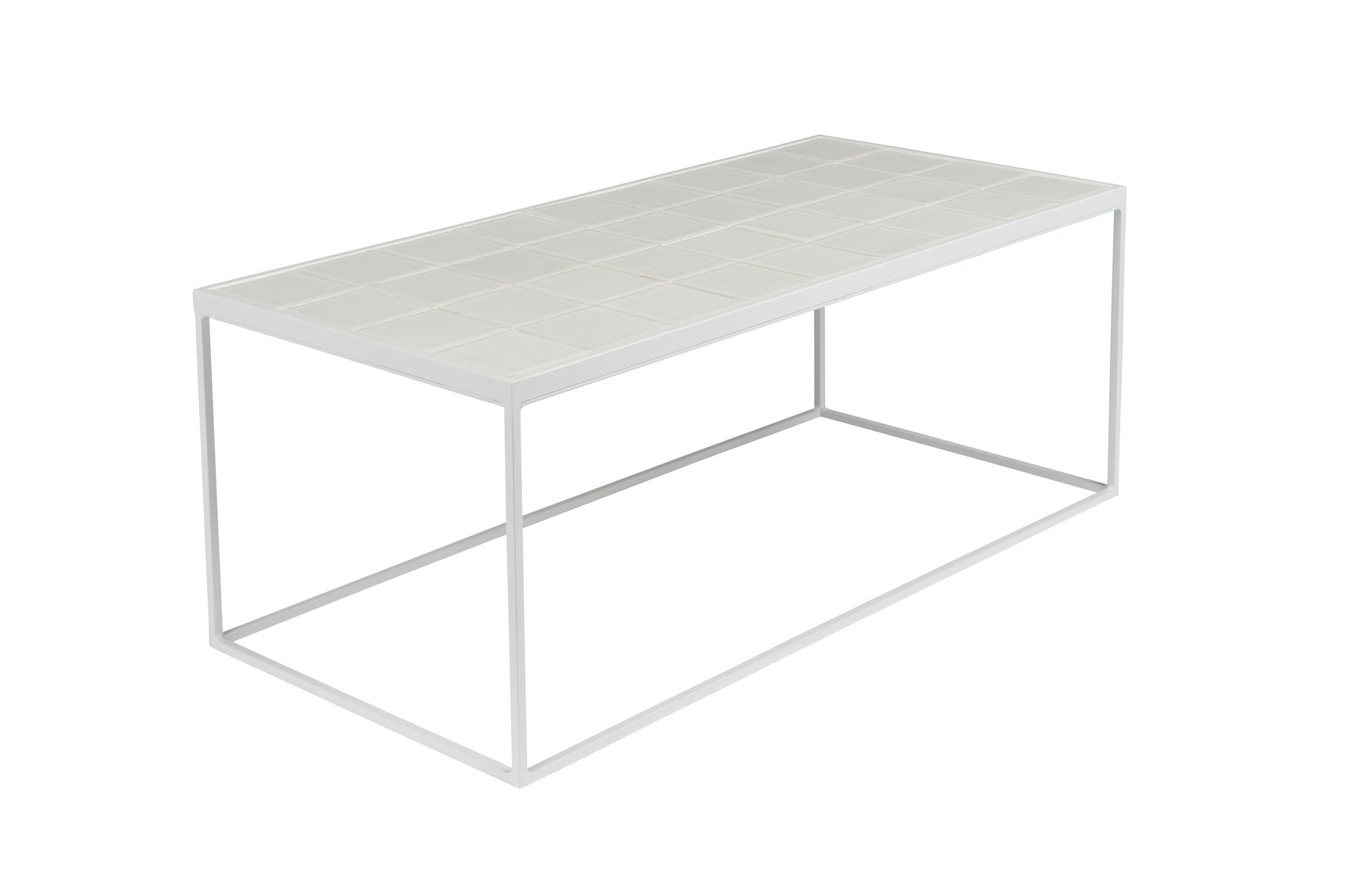 Zuiver Glazed Ceramic White Rectangle Coffee Table